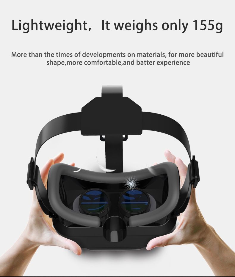 Cross border hot selling VRSHINECON Qianhuan VR glasses G10 virtual reality panoramic large screen mobile phone VR glasses_voghion.com