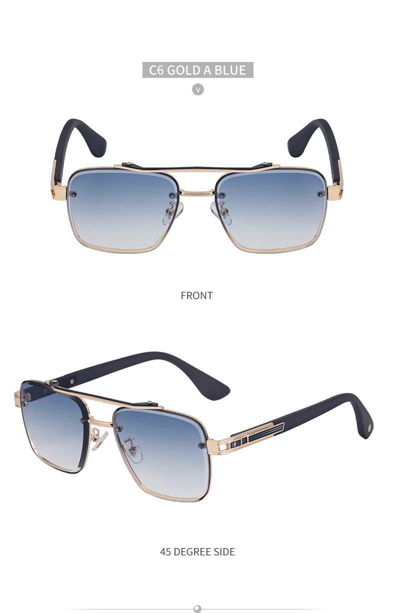 2025 Summer New European And American Cut Edge Frameless Sunglasses For Men, High-end Sunglasses For Men, Trendy Sunglasses For Men, Sunglasses_voghion.com