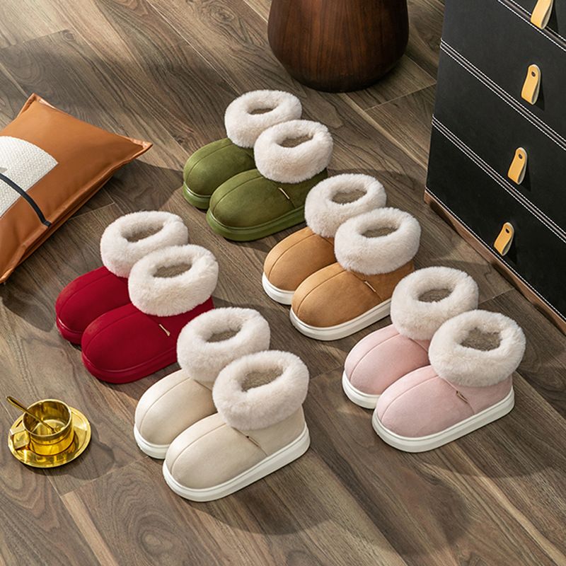Mercury Weihnachtssack-Hausschuhe für Damen zum Tragen im Winter. Hohe Baumwollschuhe für draußen. Dicke Sohlen, modisch, verdickt_voghion.com