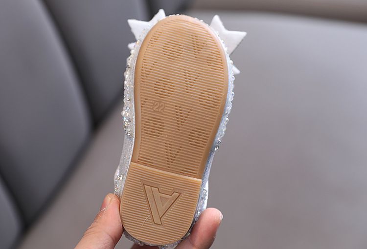 Mädchen Prinzessin Square Mund Strass Schleife Einzelschuh Schuhe Show Tanzschuhe_voghion.com
