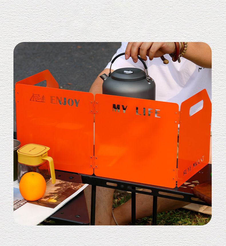 Camping Thickened Cassette Stove, Windshield Outdoor Alcohol Windscreen_voghion.com