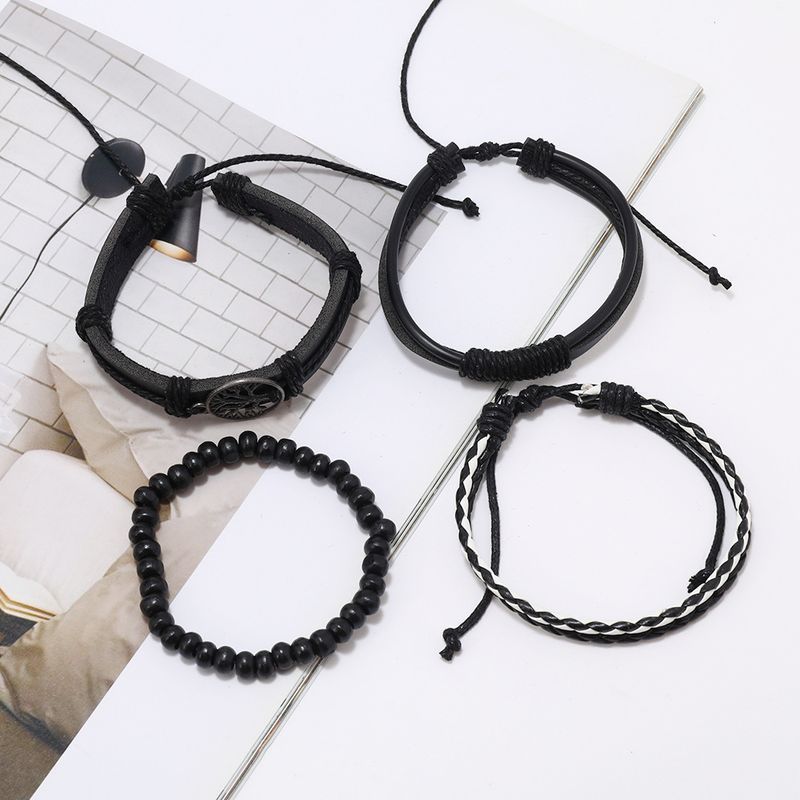 Orologio al quarzo da uomo Three Eyes Business Fashion Trend con cinturino e bracciale, set da 5 pezzi_voghion.com