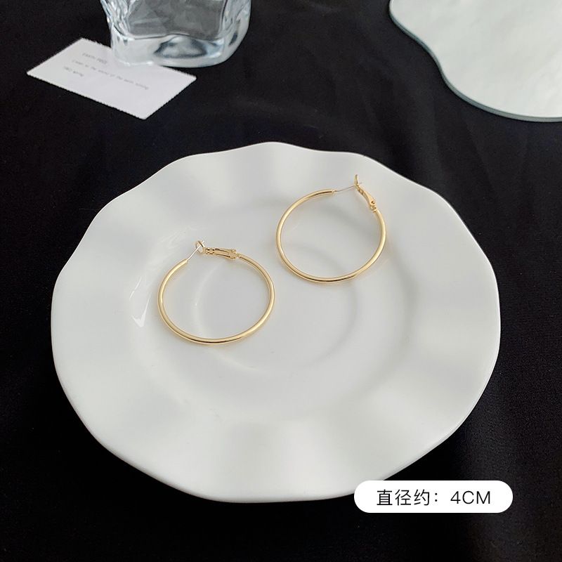 Orecchini in argento con ago esagerato e geometrico per donna, eleganti e leggeri, in metallo di alta qualità, di lusso e alla moda._voghion.com