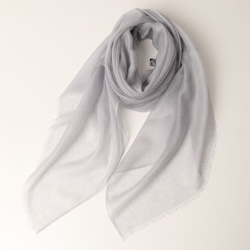Lightweight Ring Velvet Women's Cashmere Square Solid Color Spring Summer New Style And Wearable 200-Count Scarf In_voghion.com