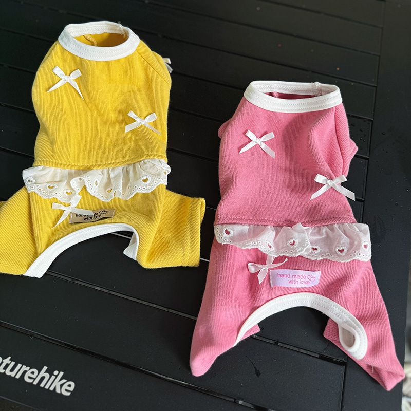Heartwarming New Pet Four-Legged Clothes For Small Dogs And Cats, Autumn Style With Many Bowknot Designs_voghion.com
