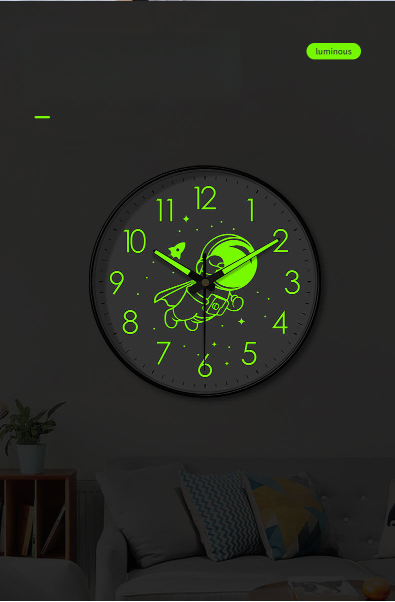 Orologio da parete luminoso personalizzato per soggiorno e camera da letto, orologio al quarzo, silenzioso, semplice, creativo e moderno_voghion.com