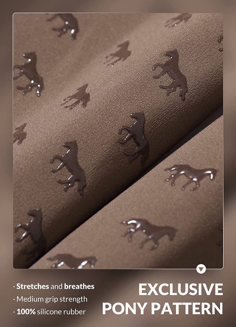 Women's Tight Pants With Zipper Pocket Riding Suit High Waist Tummy Control Half Silicone Equestrian_voghion.com