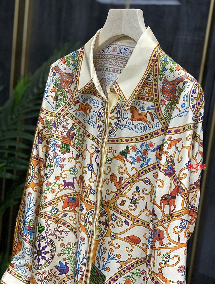 Damenmode Seidenbluse Langarmbluse für Frauen_voghion.com