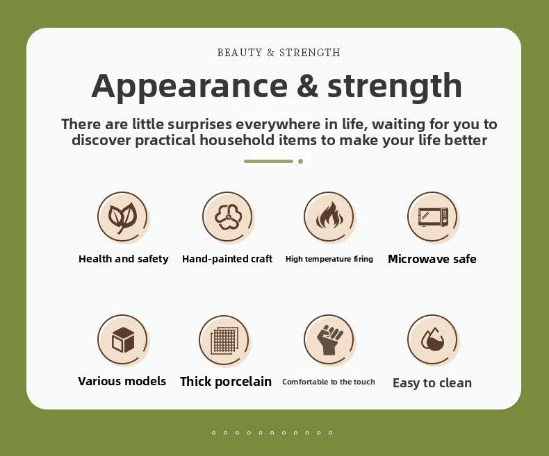 Französisches Geschirrset für den Hausgebrauch, hoher ästhetischer Wert für Mädchen, hübsches Keramikschüsselset, neues geprägtes Geschirr_voghion.com