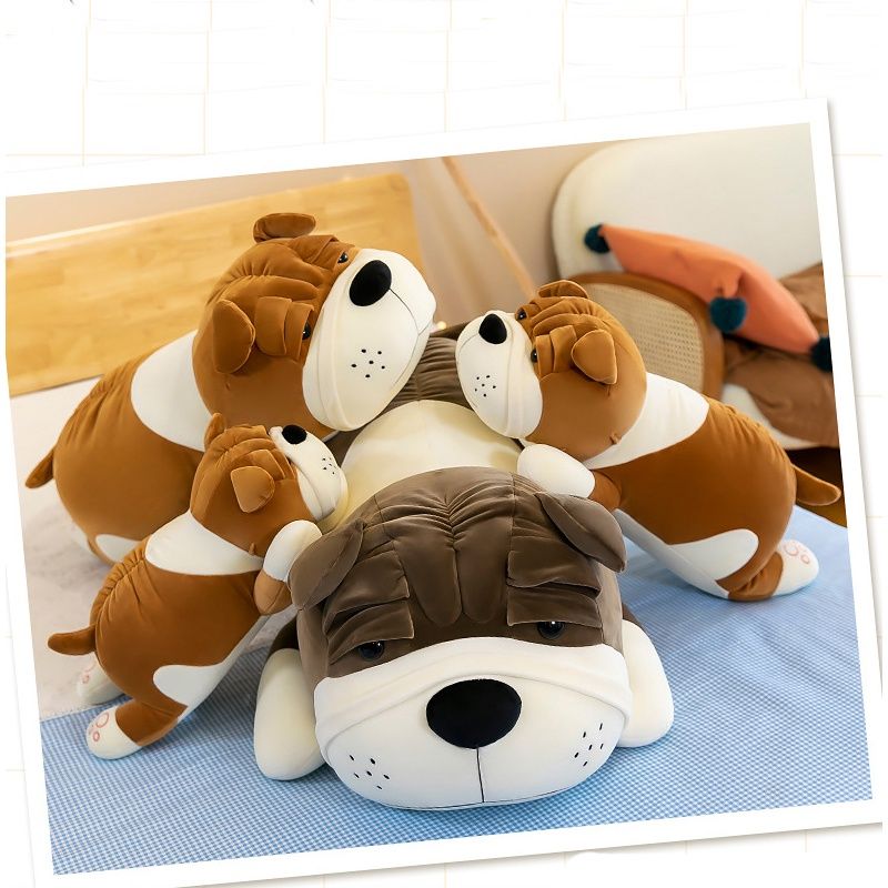 Super Short Plush Soft Sharpei Dog Stuffed Toy For And Cuddling Sleeping_voghion.com