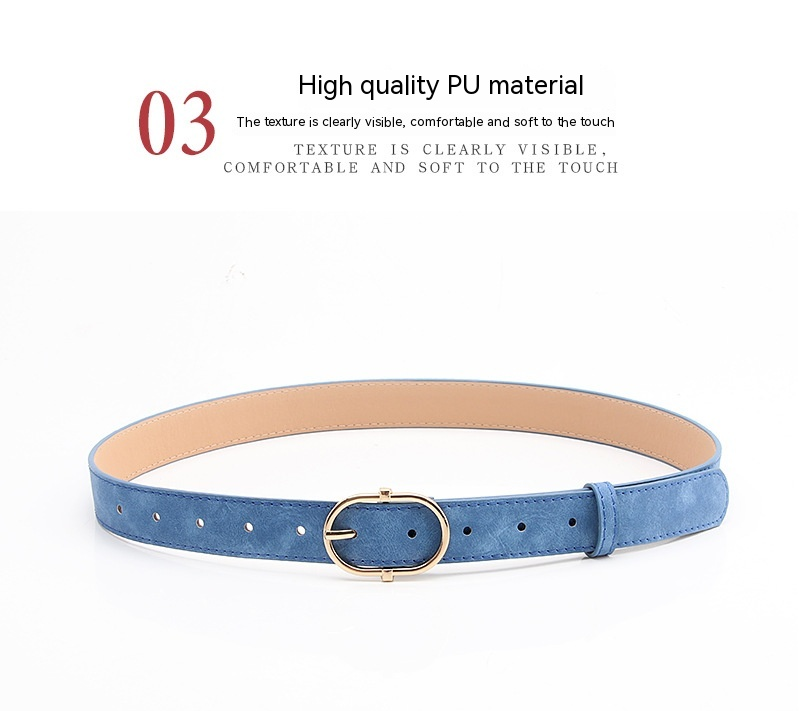 2023 Cintura da donna di nuova vendita Pulsante giapponese Moda opaca Cintura in PU di alta qualità Abbigliamento per ragazze Cinghie decorative abbinate_voghion.com