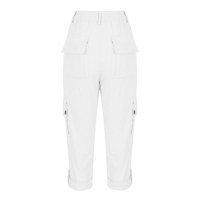 Women's Capris Joggers Mid Rise Cropped Cargo Pants Summer Quick Dry Hiking Pants With Multi Pockets Lightweight Summer Bottoms_voghion.com