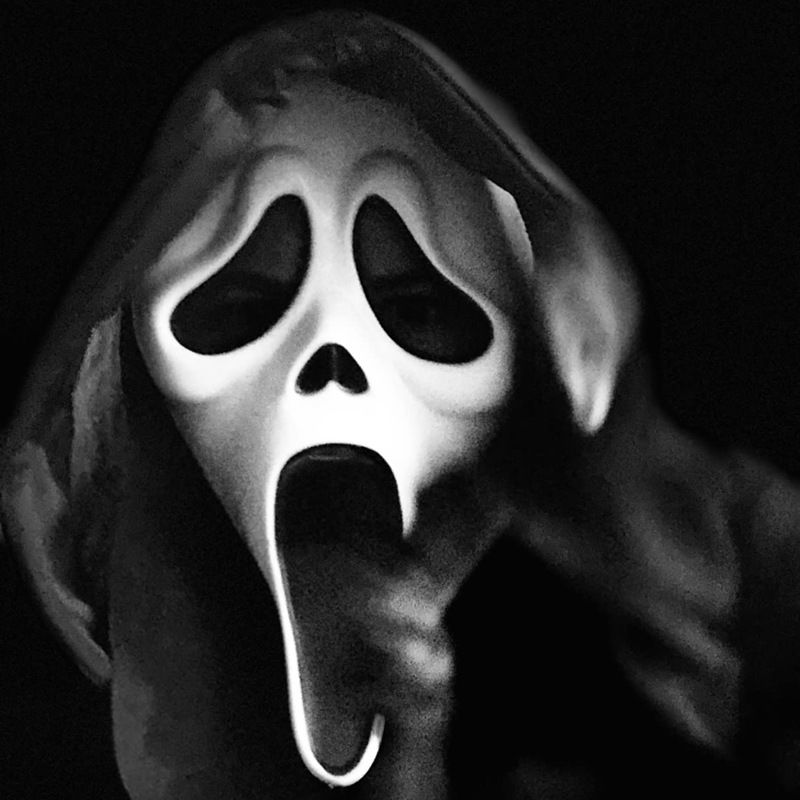 Screaming Ghost Face Mask - Latex Scary Costume Headgear For Adult Party, Horror Cosplay_voghion.com