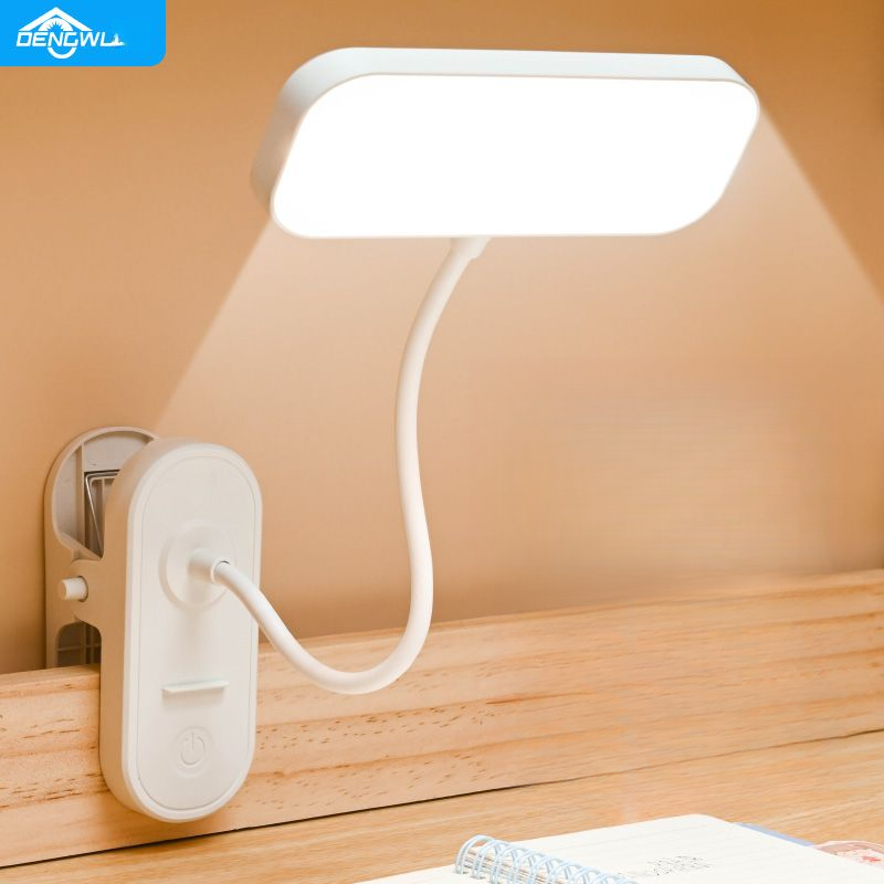 Aufsteckbare LED-Augenschutz-Lernlampe für Kinder, wiederaufladbar und steckbar, geeignet für Lesepulte im Studentenwohnheim_voghion.com