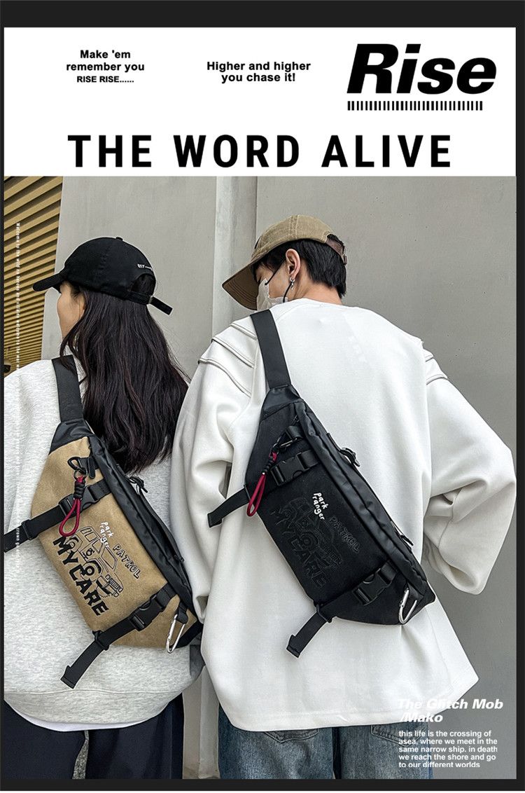 Multifunctional Canvas Outdoor Waterproof Parka Chest Bag_voghion.com