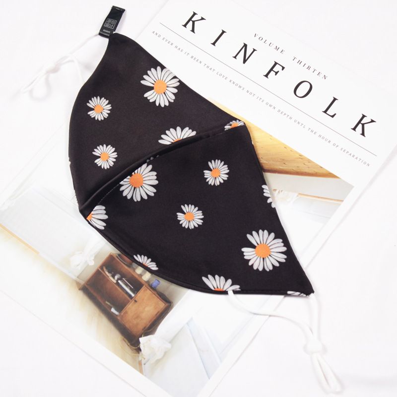 Masque anti-poussière d'automne lavable et réglable en tissu floral à la mode avec double couche_voghion.com