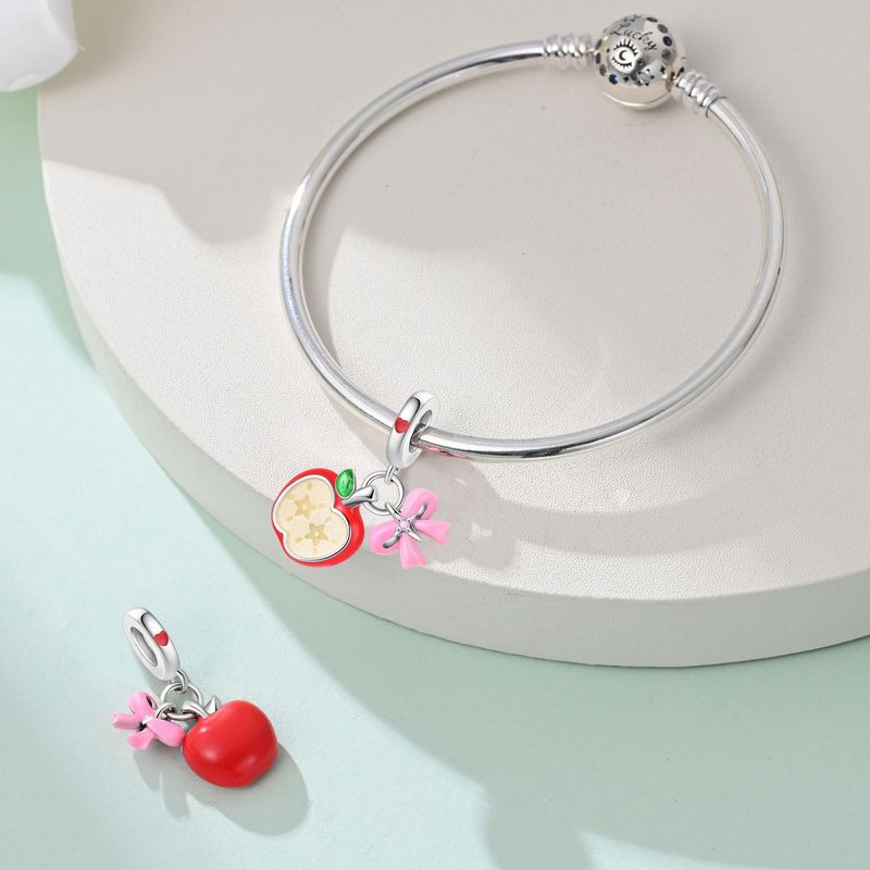 Gioielli da donna con ciondolo a forma di frutta, avocado, pera e lampone, con perline e bracciale in rame bianco placcato argento_voghion.com