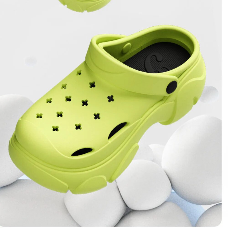 Schonglach Summer, EVA Nei Heemdekoratioun mat héijen Heels E Gefill vu Steppen Kot, Anti-Rutsch, an d'Droen vu Sandalen op der nti nd_voghion.com