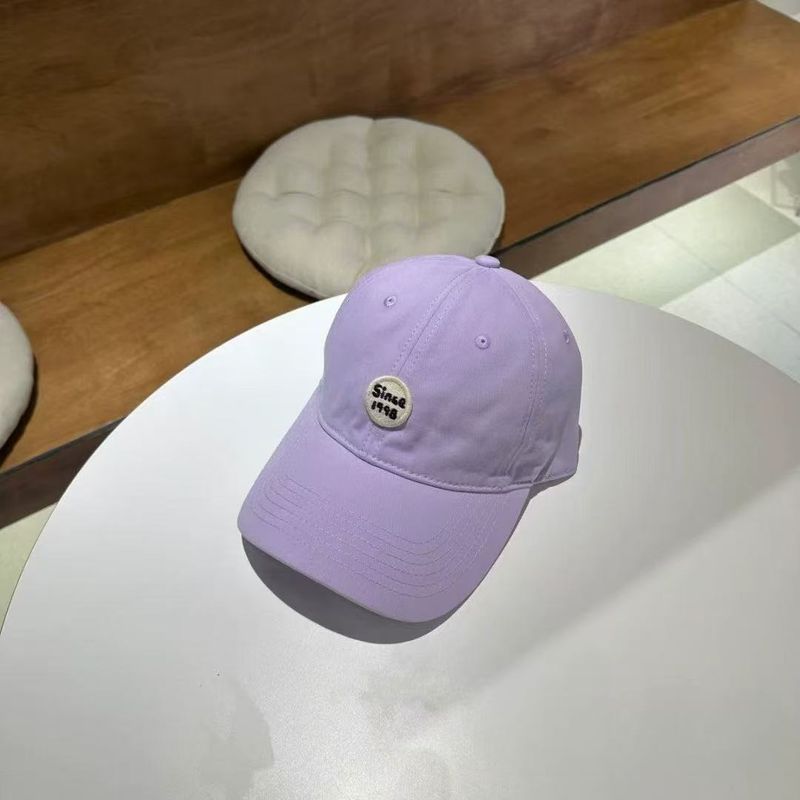 women's Baseball Cap, Sun Hat, Round Logo Wide-brimmed, Thin Face, Big Head Circumference, Korean Style_voghion.com