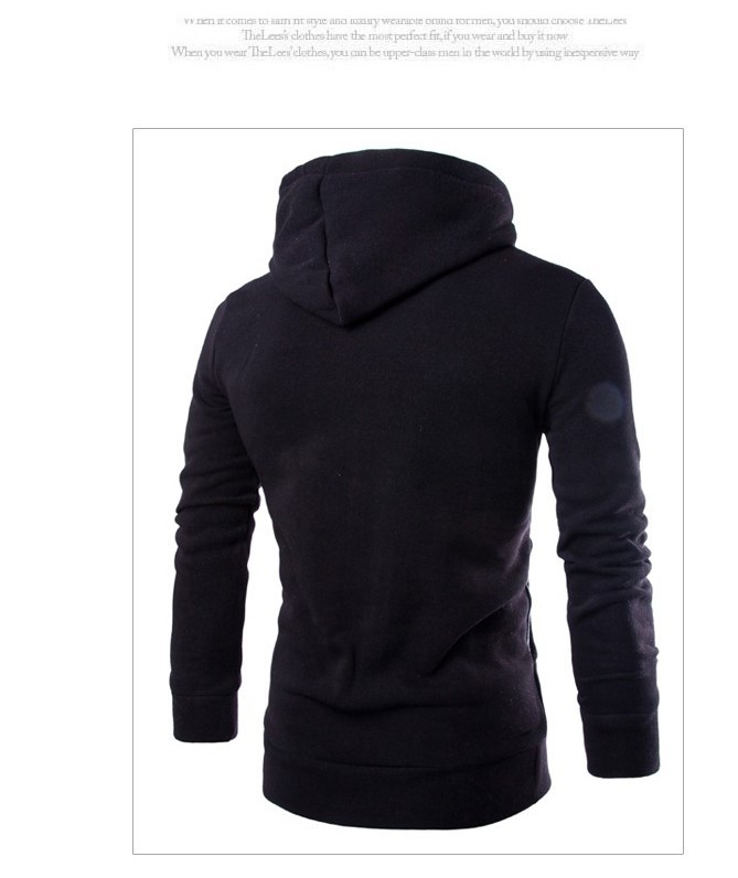 hot selling spring and autumn new fashion front double zipper cardigan contrast color hooded jacket size fleece hoodie_voghion.com