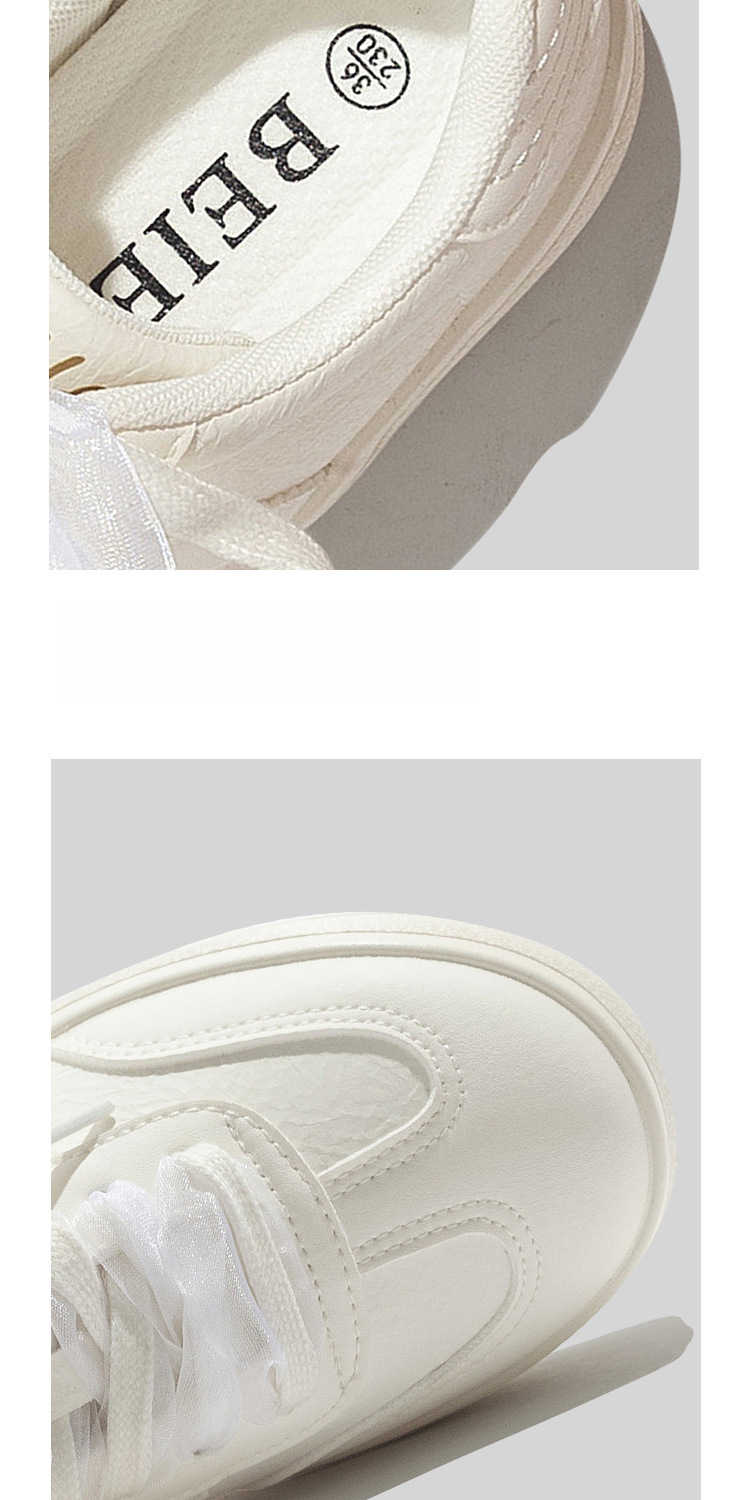 Thick Sole White Women's 2025 New Leather Panel Fashion Versatile German Training Casual Single Shoes Fashion Versatile Wear Comfortable Casual_voghion.com
