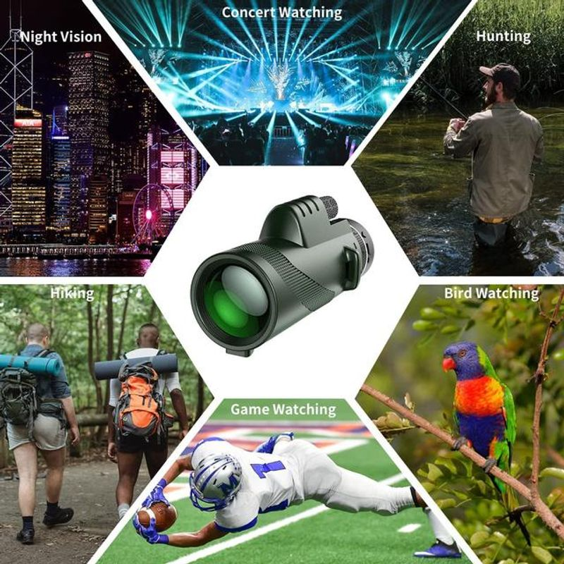 APEXEL Powerful 80X100 HD Monocular Telescope Long Range Zoom With Tripod Phone Clip For Outdoor Hunting Camping Tourism_voghion.com