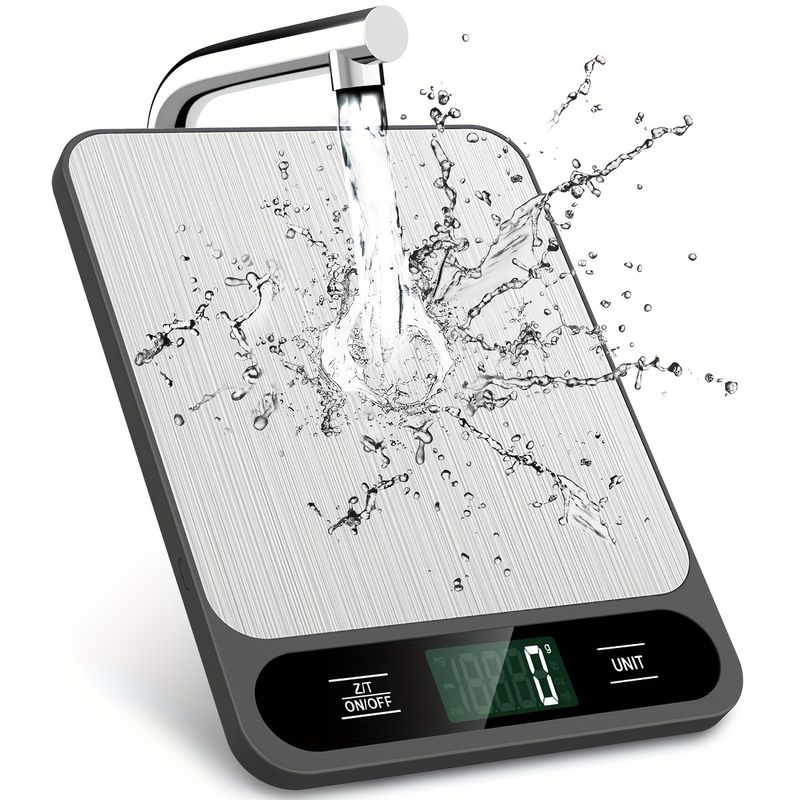 1 tk must toidukaal 10 kilogrammi digitaalne köögikaal grammides ja untsides 1 grammi täpne kaal, mida on lihtne puhastada roostevabast terasest_voghion.com