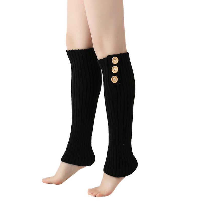 Scaldamuscoli unisex lavorati a maglia, scaldamuscoli da donna, calzini con bottoni, scaldapiedi caldi, scaldastivali Scaldamuscoli lavorati a maglia_voghion.com