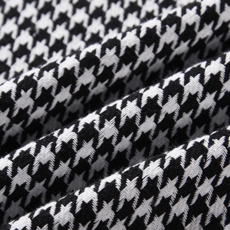 Women's coat houndstooth woolen coat loose tie cape cape top_voghion.com