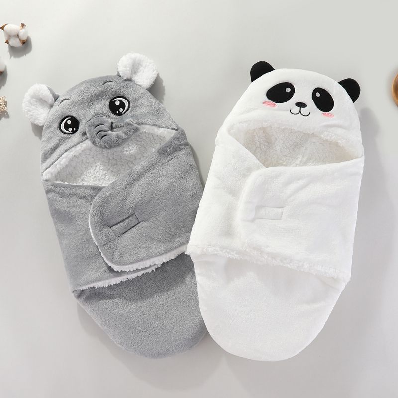 Sacos de dormir suaves para bebés, mantas cálidas para bebés recién nacidos de otoño e invierno, saco de dormir de franela con dibujos animados para bebés de 0 a 9 meses_voghion.com