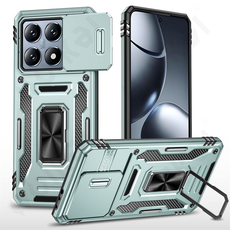 Case For Xiaomi 14T Redmi 14C Note 13 Pro 4G 5G Armor Anti-fall Slide Camera Protection Kickstand Ring Stand Cover_voghion.com