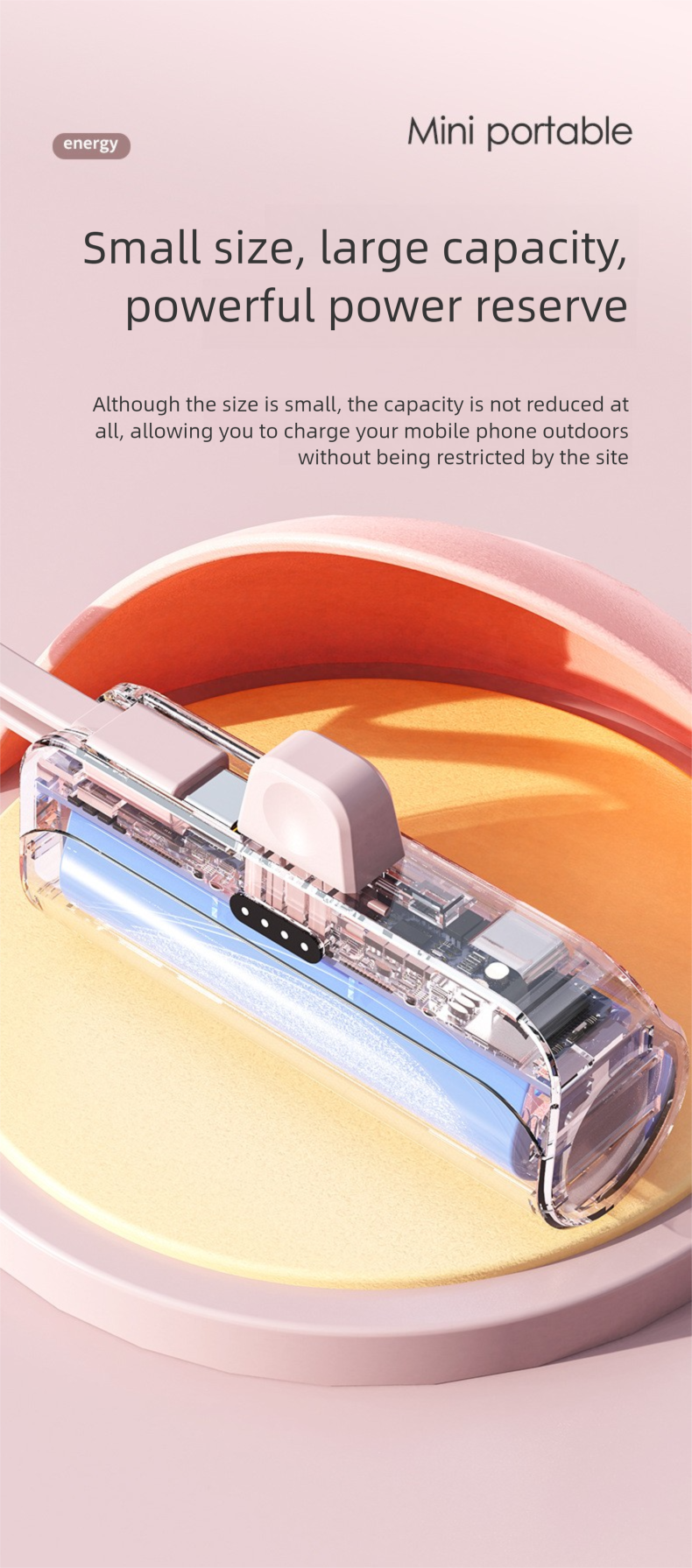 Mini Compact Capsule Pocket Bank Notfall 5000mAh Tragbare Mobile Stromversorgung Anpassbar_voghion.com