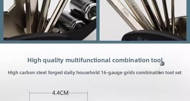 Haoyouwu Bicycle Repair Tools Electric Bike Maintenance Hexagon Folding Screwdriver Flower Blade Wrench 16-in-1_voghion.com