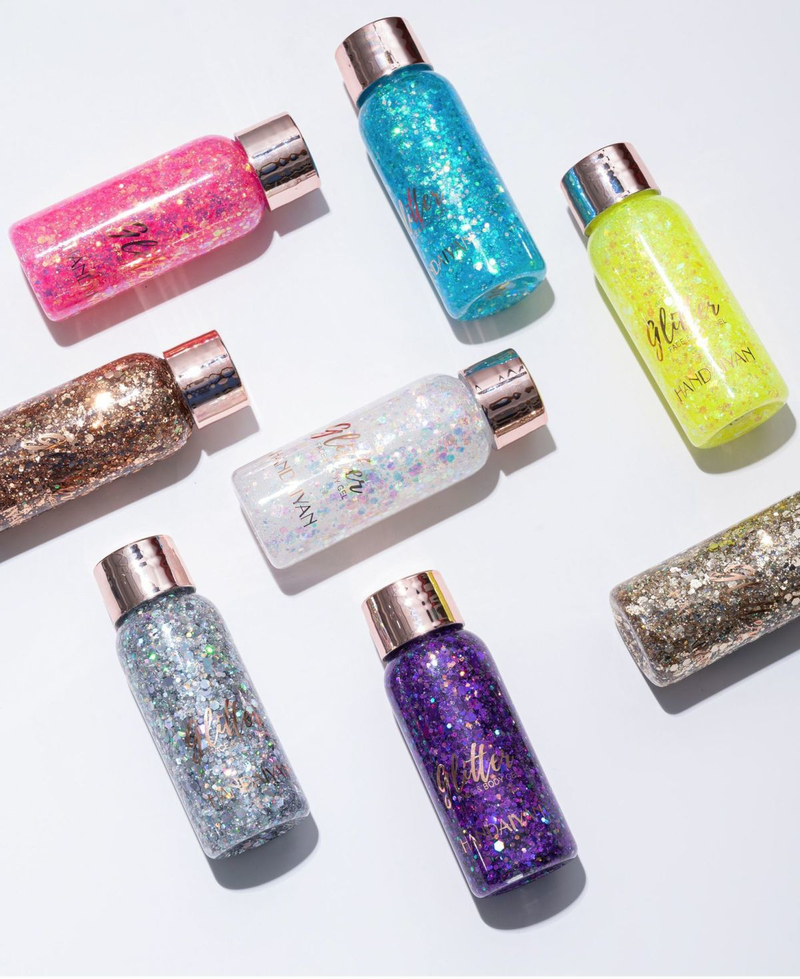 Zestaw kosmetyków do pielęgnacji urody, 3 brokatowe cienie do powiek, żel z cekinami, mleczko do ciała, syrena, scena, klub nocny, wesele, fryzura 2023 202_voghion.com