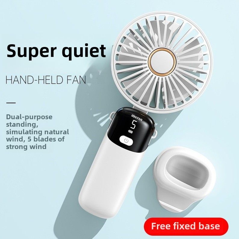 USB Handheld Small Fan Portable Office Student Desktop Mini Folding Children High Wind, Fan_voghion.com