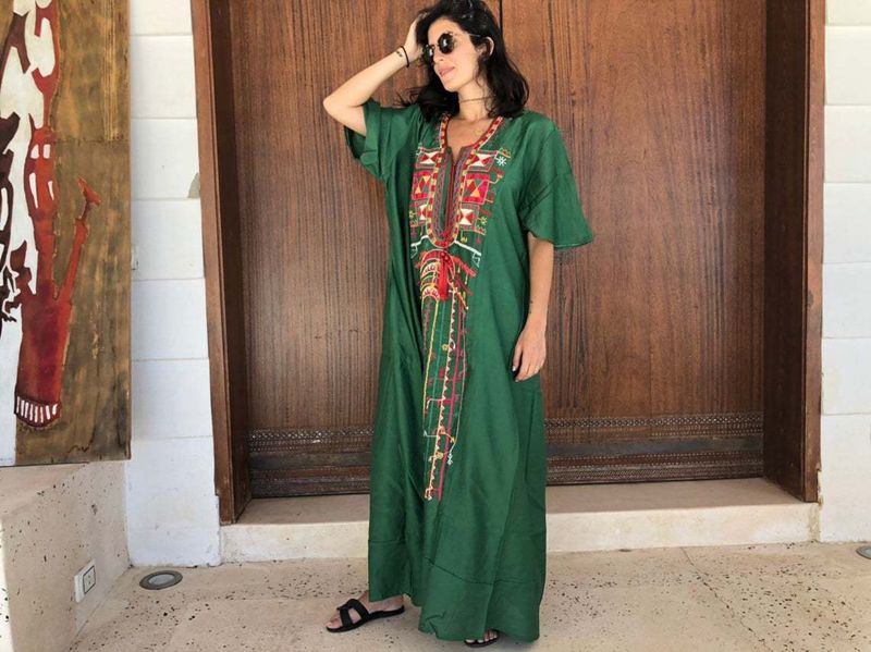 Damenbekleidung, Rayon, besticktes Strandkleid, langes Kleid, Boho-Chic, Sonnenschutz, Bademode, Überzug für Pool, Urlaub, Bikini (Marineblau)_voghion.com