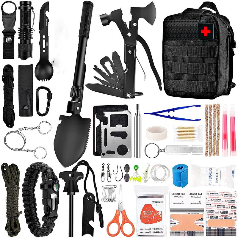 Outdoor-Bergsteigen-Abenteuer Erste-Hilfe-Set, taktisches Survival-Kit, multifunktionales Wildnis-Überlebens-SOS-Zubehör_voghion.com