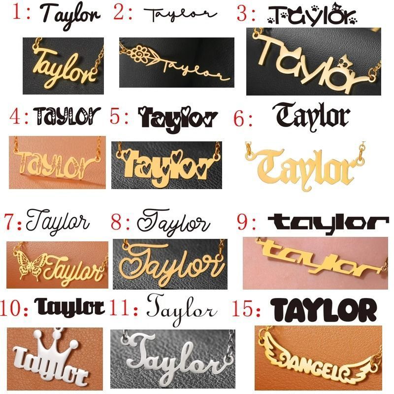 Personalized Necklace English Simple Gift Jewelry Pendant Letter Name Summer_voghion.com