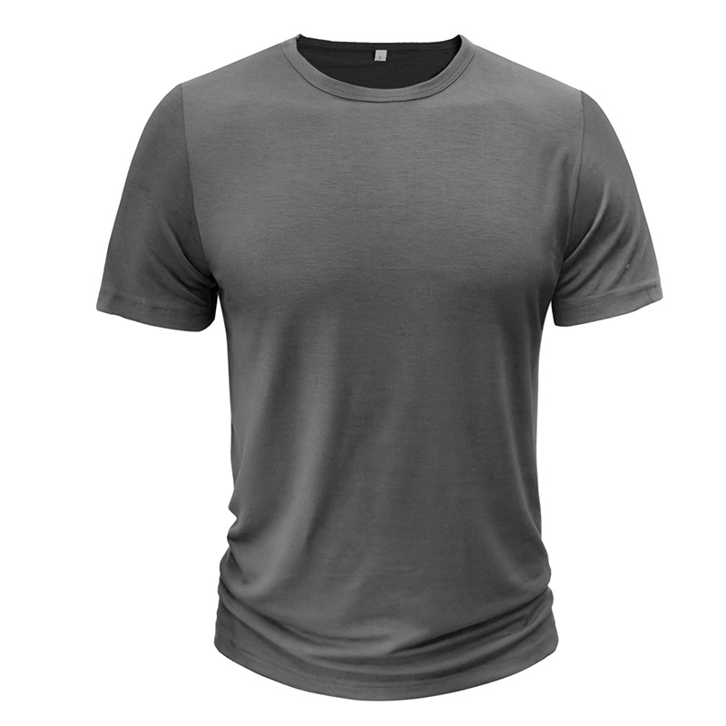 2023 Summer Round Neck Backing Short sleeved Inner Top Men's T-shirt_voghion.com