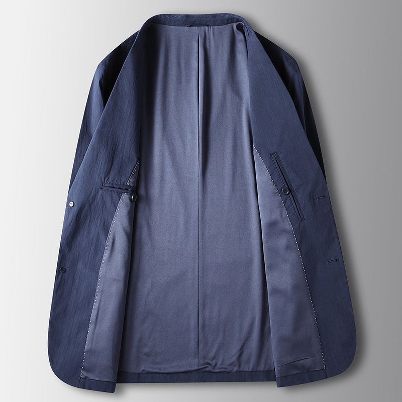 CT Homme Printemps Automne 2025 Nouveau Tissu En Lin Costume Simple D'affaires Veste Décontractée Jeunesse Sans Repassage_voghion.com