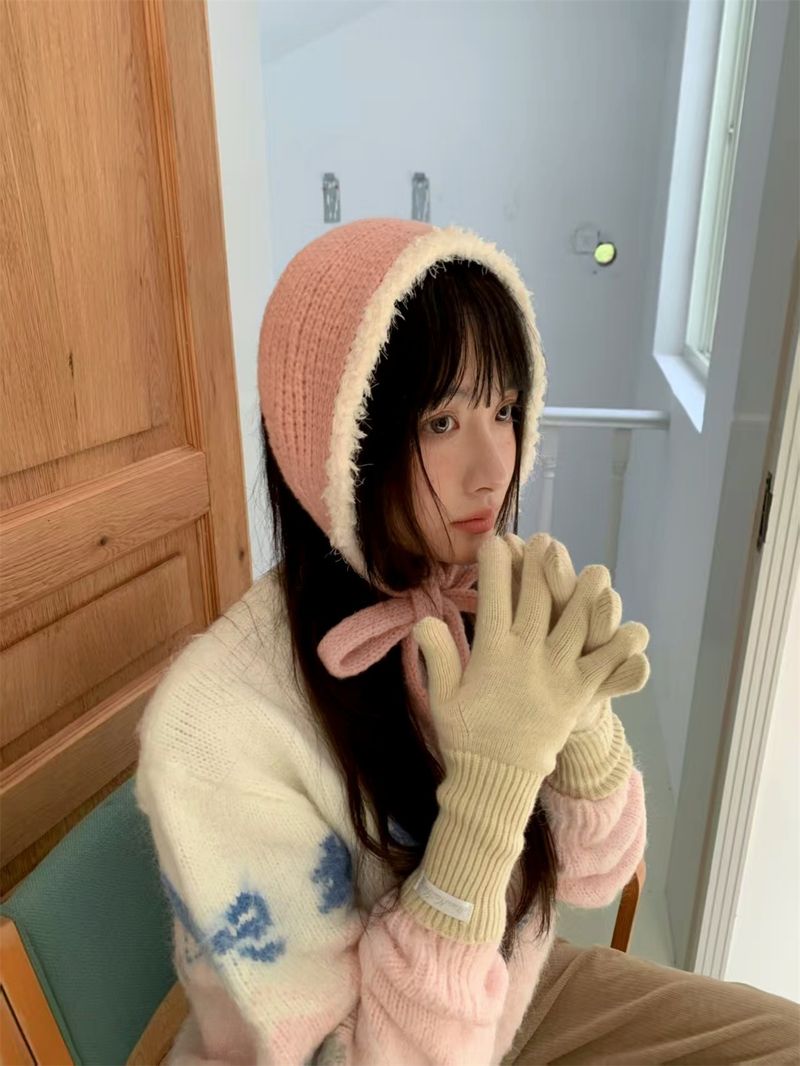 Paraorecchie in maglia di peluche, autunno/inverno 2025, nuovi, caldi_voghion.com