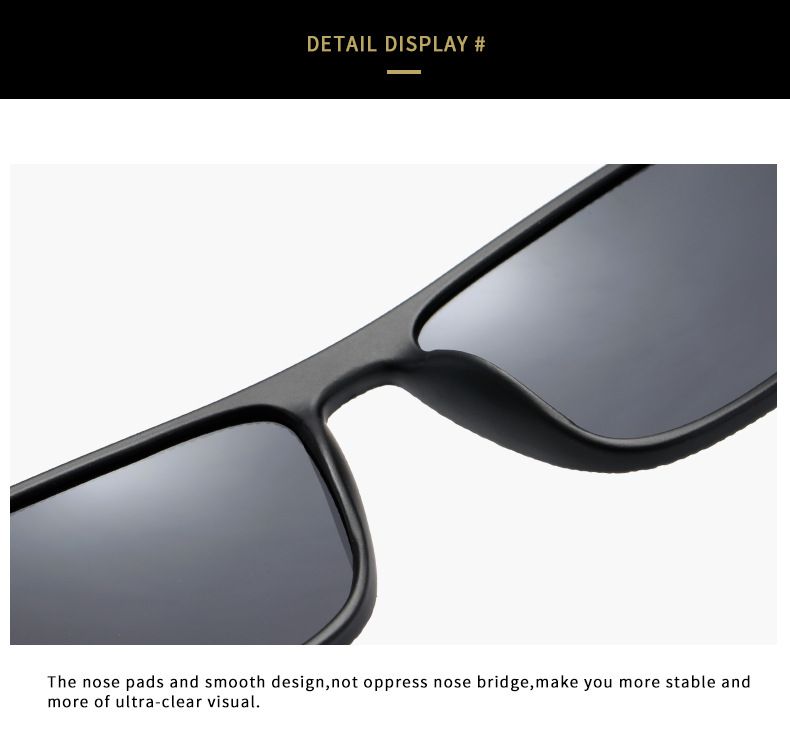 CRIXALIS Quadratische polarisierte Sonnenbrille für Männer Markendesigner Sonnenbrille Frauen Rechteck Reiseschirme Weiblich UV400_voghion.com