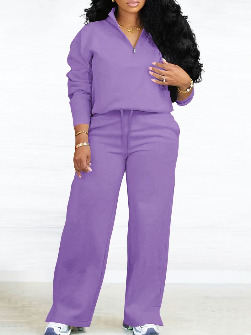 Abbigliamento da donna autunno e inverno felpa a maniche lunghe pantaloni con coulisse casual due pezzi suit_voghion.com