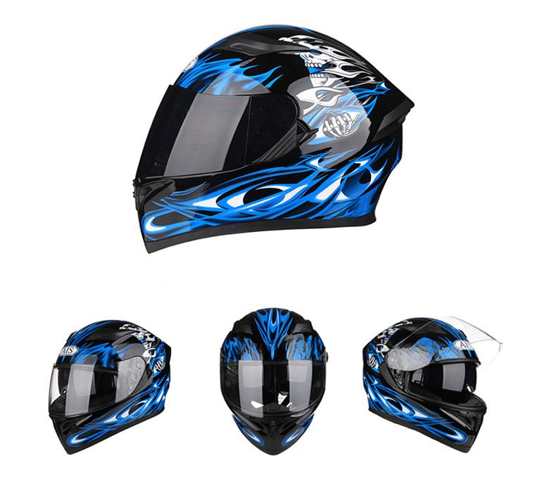 Casco da moto elettrico da uomo e da donna Aishi, copricasco integrale, personalità, estate, fresco, cavaliere, motocicletta con angolo Bluetooth_voghion.com