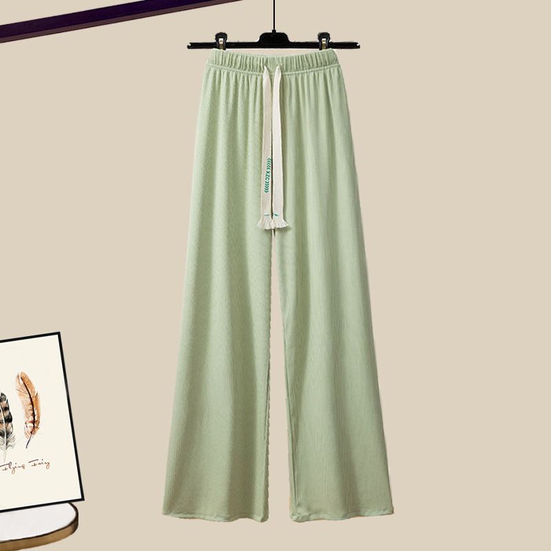 Women's Summer Suits For Women New Slim Korean Shirt Cross Vest Wide Leg Pants Three Piece Suit_voghion.com