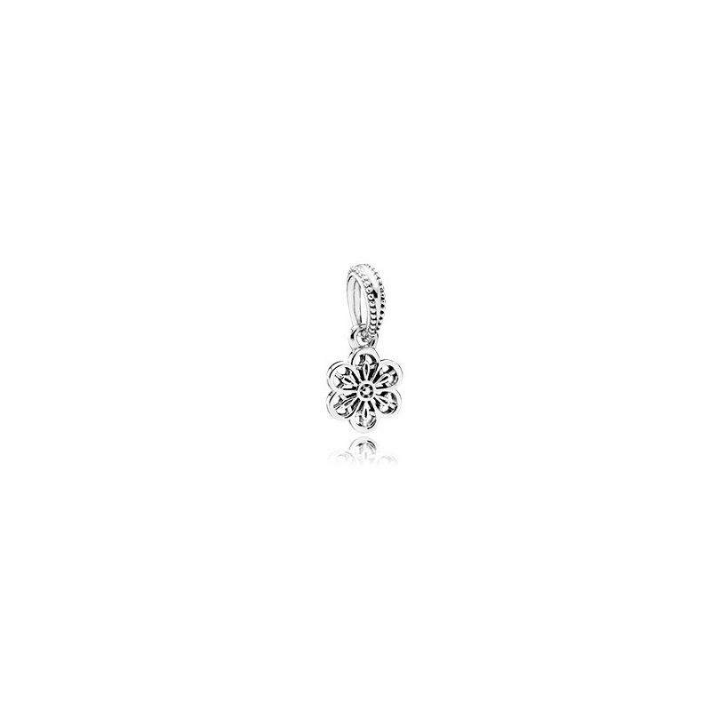 Dora Bianco Rame Placcato Argento Magnolia Fiocco di Neve Ciondolo Quadrifoglio Ciondolo Perline Fai da Te Accessori Perline_voghion.com