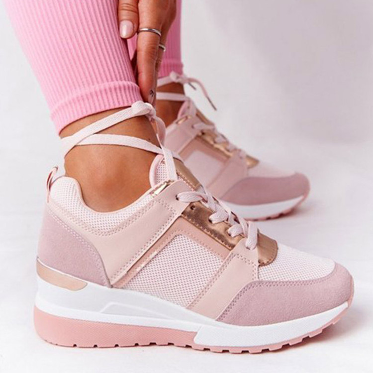 Scarpe casual con zeppa e lacci, nuove, estive, da donna, taglie forti_voghion.com