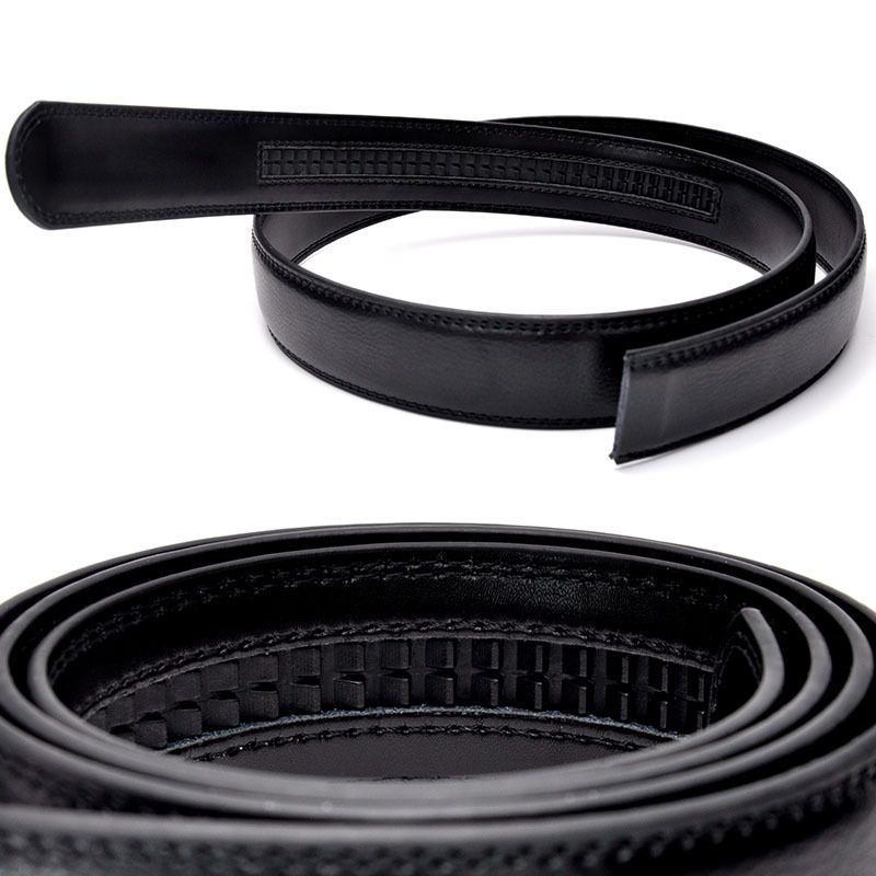 Headless with lychee pattern and cow body, men's automatic buckle without leading belt_voghion.com