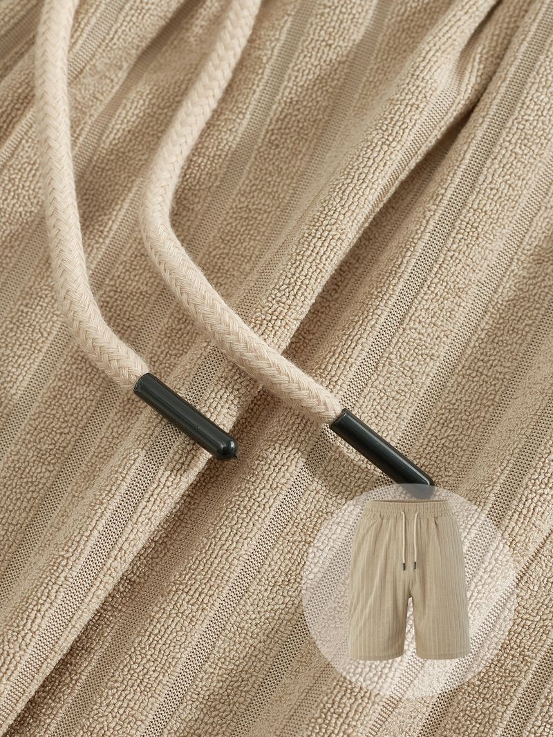 Ensemble de sport décontracté pour homme, nouvelle collection été, respirant, grande serviette droite, tissu jacquard, col rond_voghion.com