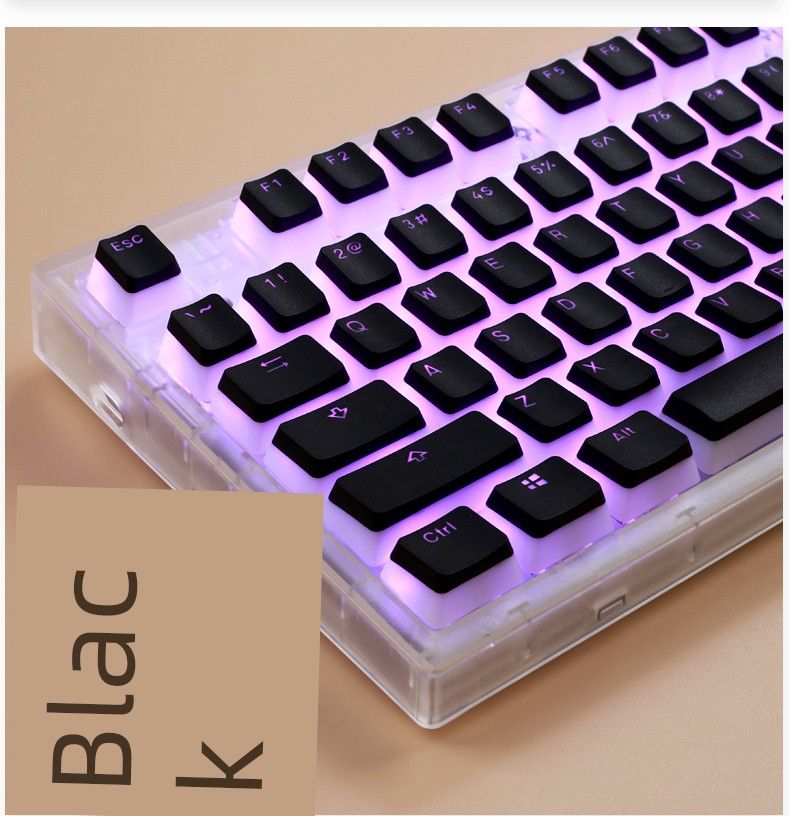 Karın OEM PBT Çift Katmanlı Sütlü Muhallebi Pudingi Şeffaf Tuş Takımı_voghion.com